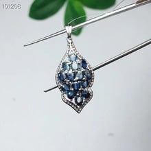 Natural And Real real Sapphire necklace pendant 925 sterling silver For men or women 2024 - buy cheap