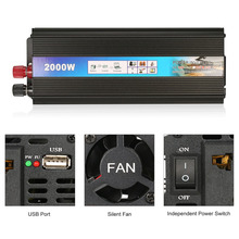 2000W Power Inverter Auto DC 12V To AC 220V USB Charger Adapter Solar Outlet Cigarette Lighter Plug Modified Sine Wave Travel 2024 - buy cheap