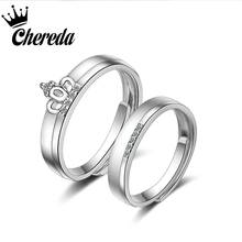Chereda 2018 New Crown Simple Rings For Women Open Lover Minimalism Knuckle Finger Ring Forever Love Classic Jewelry Present 2024 - buy cheap