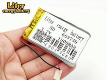 3,7 V литий-полимерный аккумулятор 603759 1500MAH литий-ионные аккумуляторы для MP3 MP4 MP5 GPS навигатор динамик камера батарея 2024 - купить недорого