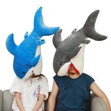 1PC 90cm Peluche de tiburones de juguete animales de peluche de simulación de gran muñeca de tiburón cojín almohadas juguetes para niños regalos de cumpleaños 2024 - compra barato