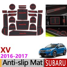 Anti-Slip Gate Slot Mat Rubber Cup Coaster for Subaru XV 2016 2017 Facelift Crosstrek WRX STI Accessories Stickers Car Styling 2024 - buy cheap