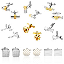 MeMolissa French Suit Laser Engraving Men Jewelry Unique High Quality Cuff Links Business Shirts Silvery Gold Cufflinks Gifts 2024 - buy cheap