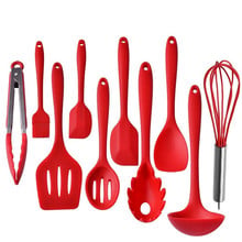 Juego de 10 unids/set resistente al calor juego de cocina de silicona antiadherente herramientas para cocinar y hornear Kit cuchara Turner utensilios y accesorios 2024 - compra barato