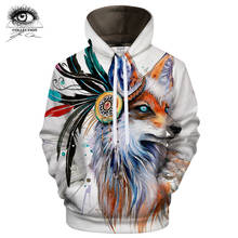 Fox by Pixie cold art Hoodies Sweatshirts 3D Men Hoodies Brand Tracksuit Drop Ship Streetwear Casual Pullover Animal ZOOTOP BEAR 2024 - buy cheap