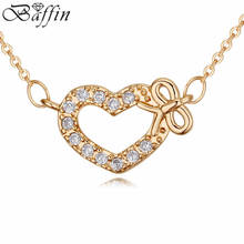 New Design Heart Pendant Necklaces For Women Girls Gifts  Gold Color CZ  Indian Jewelry 2024 - buy cheap