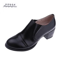 Zapatos Retro de cuero de grano completo borla Set mocasines de pie marrón grueso con zapatos de tacón alto para mujeres zapatos de cuero zapatos bombas 2024 - compra barato