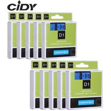 CIDY Dymo D1 45016 compatible for DYMO D1 Label Tapes 12mm black on blue Label Maker Suitable Label Manager 210 450 LM160 2024 - buy cheap