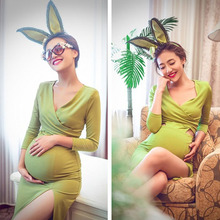 Bunny Girl Maternity Dresses For Photo Shoot Pregnancy Dress Photography Maternity Photography Props Clothes For Pregnant Women 2024 - buy cheap