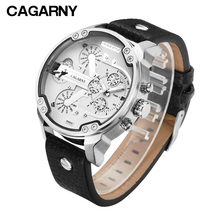 Cagarny 6820 Classic Men's Wrist Watches Man Top Luxury Brand Quartz Watch For Man Waterproof Dual Times Sports zegarek meski 2024 - buy cheap