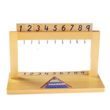 Juguetes de matemáticas Montessori para niños, colgador de madera para escaleras de cuentas de color 1-9, juguetes educativos para aprendizaje temprano, MI2864H 2024 - compra barato