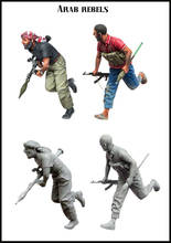 Scale Models 1/ 35 modern Arab rebels soldier    figure Historical  Resin Model 2024 - buy cheap