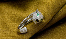 Atacado moda leopardo anel ouro prata cor moda leopardo promose anéis para mulher menina mundo de warcraft overwatch aros 2024 - compre barato