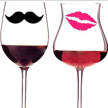 Mustaches Lips Vinyl Decal Stickers For Wedding Decoration, Mugs, Cups, Wine Glass, Etc... set of 10 pairs 2024 - buy cheap