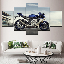 Wall Art Canvas Painting Sports Motorcycles Racing Poster Frame 5 Pieces HD Print Sports Car Pictures For Living Room Home Decor 2024 - buy cheap
