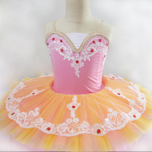 2019 Professional Ballet Tutu Child Swan Lake Costume  Pink and purple Ballet Dress for Children Pancake Tutu Girls Dancewear 2024 - buy cheap