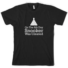 On The 8th Day Snooker Was Created - Mens T-Shirt  Pool - 8 Ball Print T Shirt Mens Short Sleeve Hot Tops Tshirt Homme 2024 - buy cheap