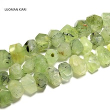 LUOMAN XIARI-Cuentas de piedra Prehnita de faceta Natural Irregular, para fabricación de joyería, DIY, collar, Material alrededor de 14x20mm, hebra de 15 pulgadas 2024 - compra barato