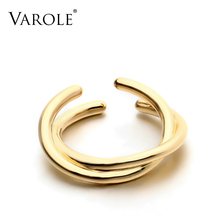 VAROLE Hight Quality Copper Gold Rings for Women Jewelry New Arrival Rings Best Christmas Gift 2024 - buy cheap