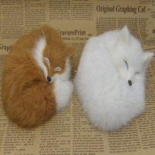 about 14cm sleeping fox model toy polyethylene&furs Resin handicraft,props,Christmas gift decoration d0054 2024 - buy cheap