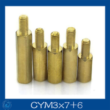 Free shipping M3*7+6mm Column M3 Single head angle of six pillars/Brass screw/Six angle separation column/M3-Series Screw cap 2024 - buy cheap