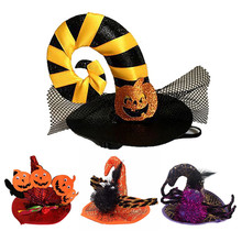 Disfraz de Halloween divertido, sombrero de gato, perro, Araña, calabaza, sombrero, gorro, decoración de Halloween, vestido de fiesta para perros pequeños 2024 - compra barato