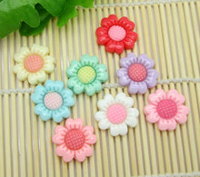 LF 30Pcs Mixed Flowers Resin Decoration Flatback Cabochon Embellishment For Crafts Scrapbooking Diy Accessories 2024 - buy cheap
