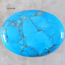 30x40MM Oval Natural Stone Beads Blue Howlite CAB Cabochon For Jewelry Making Findings 1Pcs K1708 2024 - buy cheap