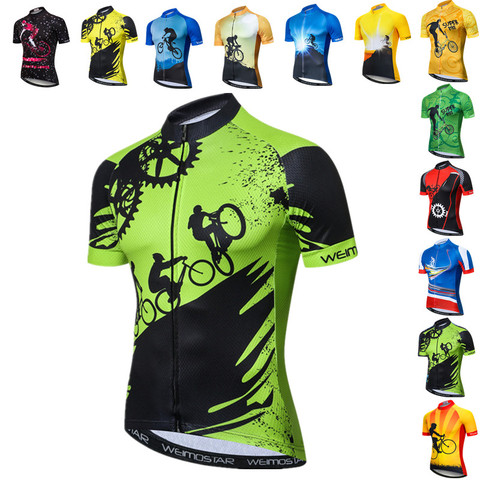 Weimostar Pro Team Green Cycling Jersey Mens Outdoor Sports Bicycle Jersey Short Top Maillot Ciclismo Road MTB Bike Jersey Shirt 2022 - buy cheap