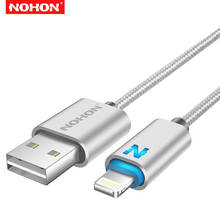 NOHON 1m Smart Led Light Fast Charging USB Data Sync Charger Cable for iPhone 5S 6 6S 7 8 Plus X XR XS Max iPad 4 mini 2 3 Air 2 2024 - buy cheap
