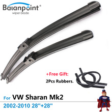 2Pcs Wiper Blades + 2Pcs Free Rubbers for Volkswagen Sharan Mk2 2002-2010 28"+28", Expert Fit Windshield Wipers 2024 - buy cheap