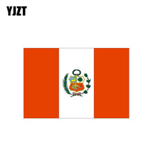 YJZT 13.7CM*9CM Motorcycle Personality PERU Flag Car Sticker PVC Decal Car Accessories 6-0453 2024 - buy cheap