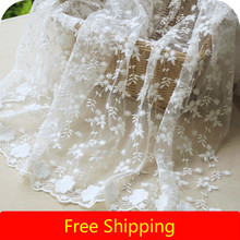 Mesh yarn jacquard embroidery lace fabric skirt new doll clothes sew accessories white pink 2024 - buy cheap