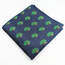 RBOCOTT Novelty Animal Pocket Squares Men's Fashion Blue Handkerchief 22cm*22cm Hanky For Business Party Suit Accessories 2024 - buy cheap