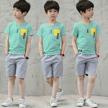 Summer Boys Clothes New Casual Children Clothing Sets Short Sleeve T Shirt +Short Pants Kids Suit For Boys 3 4 6 8 10 12 Years 2024 - buy cheap