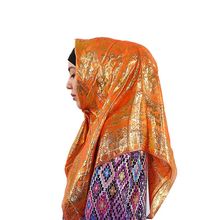 Luxury Silk Jacquard Shawl Hijab Ethnic Square Muslim Scarves Headband Arab Islamic Turban Women Headwear Wrap High Quality 2024 - buy cheap