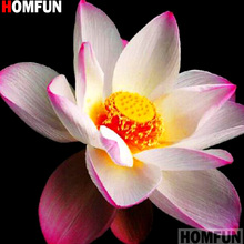 Homfun pintura "rosa flor" diy 5d de diamante, ponto cruz quadrado, redondo, bordado, artesanal, arte de strass a13238 2024 - compre barato