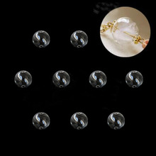 Прозрачный круглый шар с двойным отверстием 12 мм, 100 пузырьков, стеклянный шар, флакон, ожерелье «сделай сам», для сада, вечеринки, подарки, стеклянный флакон-шар шт. 2024 - купить недорого