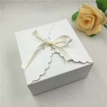 12Pcs/Pack Pretty Lace Cup Cake Box Candy Paper Box With Ribbon Wedding Favours Birthday Party Packaging Supplies 2024 - buy cheap