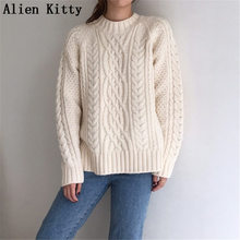 Alien Kitty 2020 Stylish New Autumn Winter High Quality Comfortable Warm Sweater Outwear Simple Solid Free Pullover 2 Colors 2024 - buy cheap
