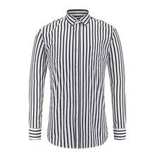 2020 New Autumn Fashion Brand Men Clothes Striped Long Sleeve Shirt Slim Fit Casual Male Tops Work Clothing Camisa Masculina 2024 - buy cheap