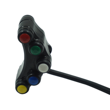 Interruptor de direção universal, de alumínio para motocicleta, 7/8 ", 22mm, seta, farol de neblina, buzina liga/desliga, interruptor de controle de mata 2024 - compre barato