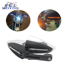 Sclmotos-2 pçs/set Guardas de Mão Motocicleta LEVOU Transformar a Luz do Sinal de Mão Escova Caindo Protetores De Mão Para Kawasaki Z750 Z800 KTM 2024 - compre barato