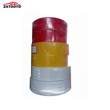 ZATOOTO (6 rolo/lot) Atacado Glisten Treliça Reflective Conspicuity Tape Adhesive Hazard Fita De Advertência amarelo branco vermelho 50 m/roll 2024 - compre barato