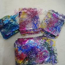 Sacos de organização, 7x9 9x12 10x15 cm, branco/rosa/azul, embalagens de joias coloridas, bolsas de cordão para festa de casamento, sacos de doces, 1000 peças 2024 - compre barato