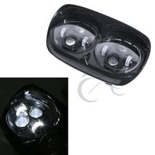 Dual LED Headlight Assembly Kit Motorcycle Lights For Harley Road Glide 04-13 12 2024 - buy cheap
