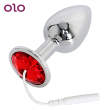 OLO Sex Toys for Men Women 28*70mm Medical Themed Toys Electric Shock Anal Plug Therapy Massager Metal Electro Butt Plug 2024 - buy cheap