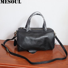 MESOUL Sheepskin Genuine Leather Women Bags Solid Casual Handbags Design Crossbody Bag For Ladies Shoulder Bags High Quality 2024 - buy cheap