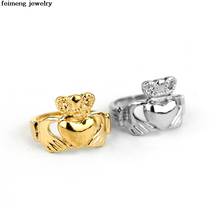 Free Shipping Irish Carat of Claddagh Romance Claddagh Style Knot Heart With Crown Ring For Women And Men Wedding Ring Wholesale 2024 - buy cheap