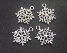 30pcs  Silver Color Christmas Snowflake Charm Pendant DIY Necklace Bracelet Bangle Findings 23X17mm A2007 2024 - buy cheap